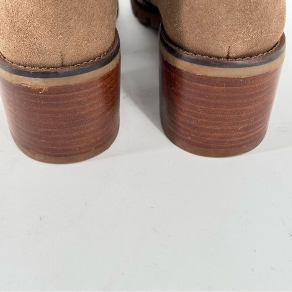 Crown Vintage Asisa Suede Leather Ankle Boots Size 8.5 Tan - Picture 5 of 8